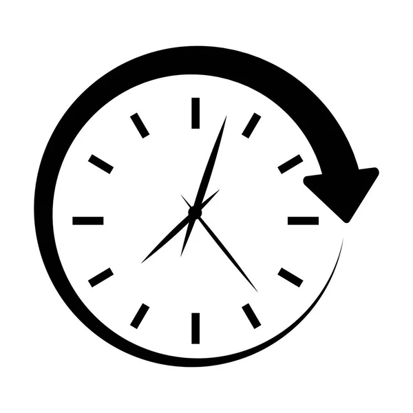 Immagine dell'icona dell'orologio da parete rotonda — Vettoriale Stock