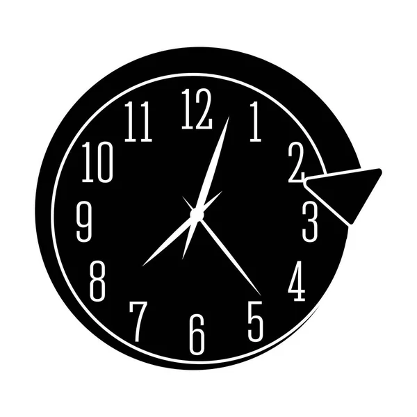 Round wall clock icon image — Stock Vector