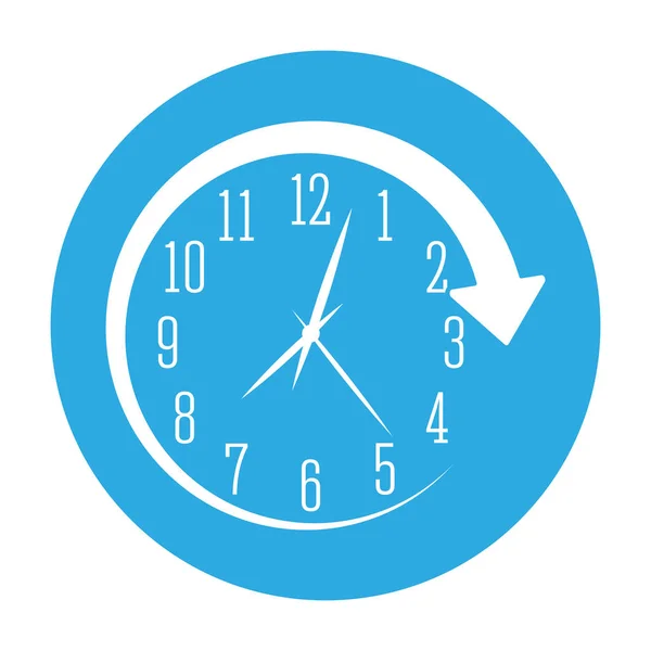 Imagen redonda reloj de pared icono — Vector de stock