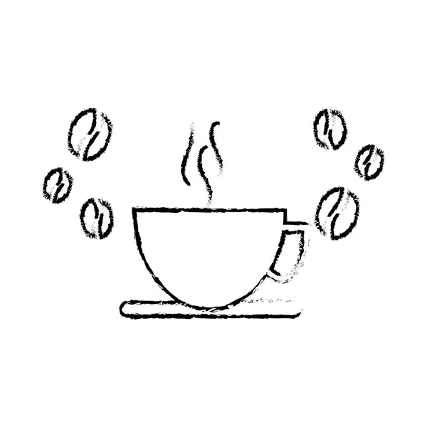 Καφές Κύπελλο και σιτάρια εικονίδιο εικόνας — Διανυσματικό Αρχείο