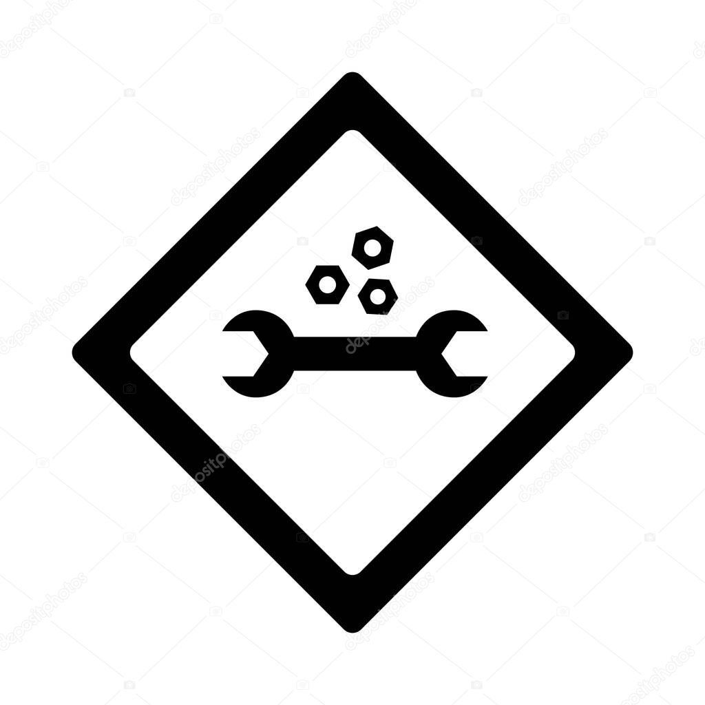 Technical workshop stock emblem icon, vector illustration image