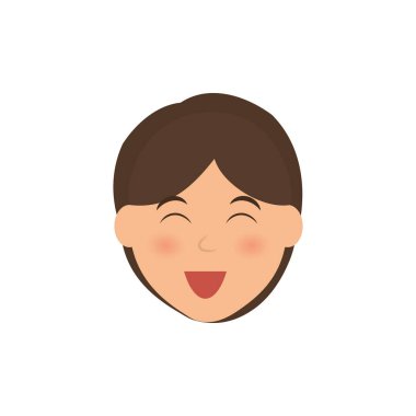 Çocuk gülümseyen çizgi film