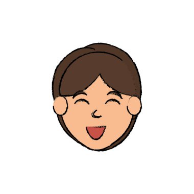 Çocuk gülümseyen çizgi film