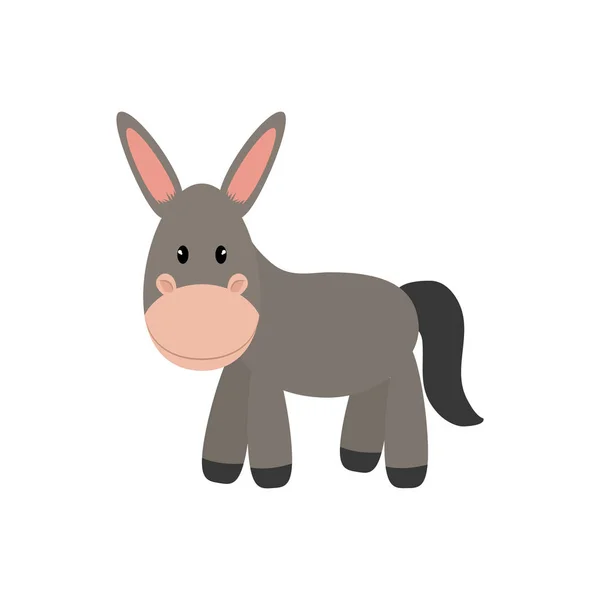 Donkey animal cartoon — Stock Vector