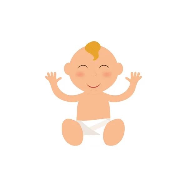 Kleine baby cartoon — Stockvector