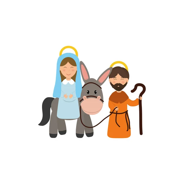 Santa María y Joseph — Vector de stock