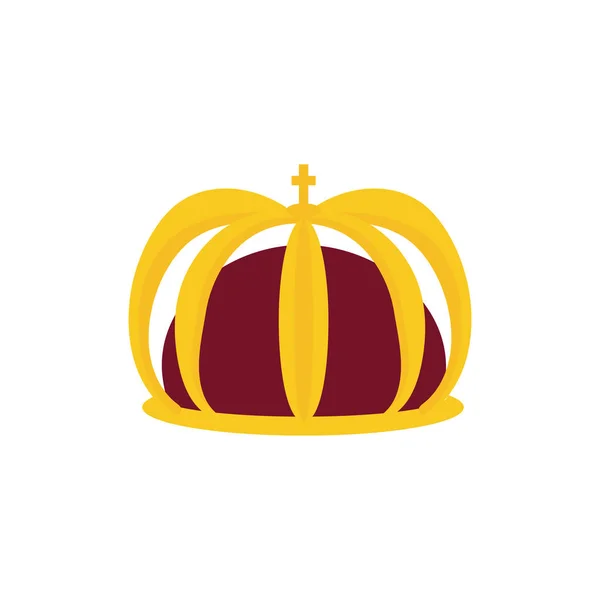 Coroa símbolo real — Vetor de Stock