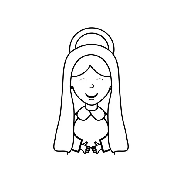 神聖な聖母マリアの漫画 — ストックベクタ