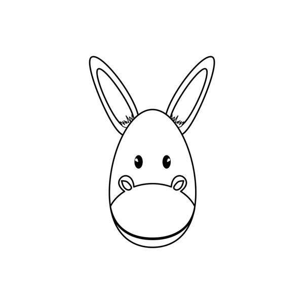 Desenhos animados de animais burros — Vetor de Stock