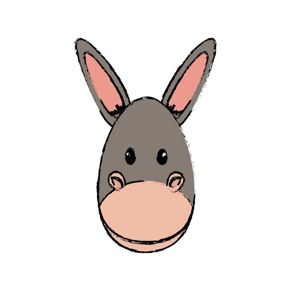 Burro animal de dibujos animados — Vector de stock