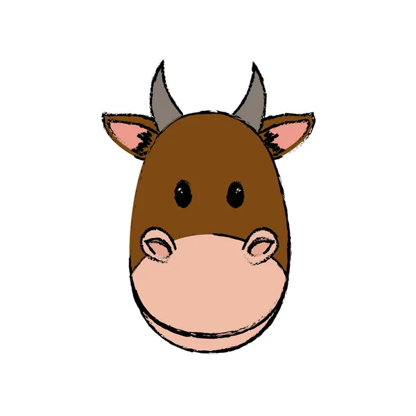Kráva zvířat kreslený — Stockový vektor