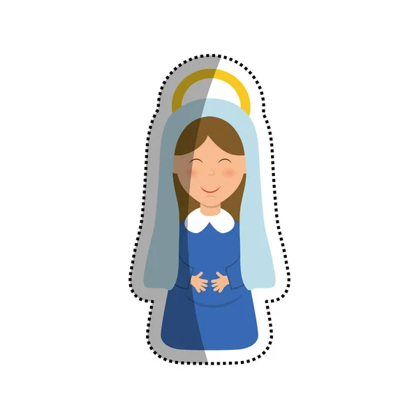 Santa Virgen María de dibujos animados — Archivo Imágenes Vectoriales
