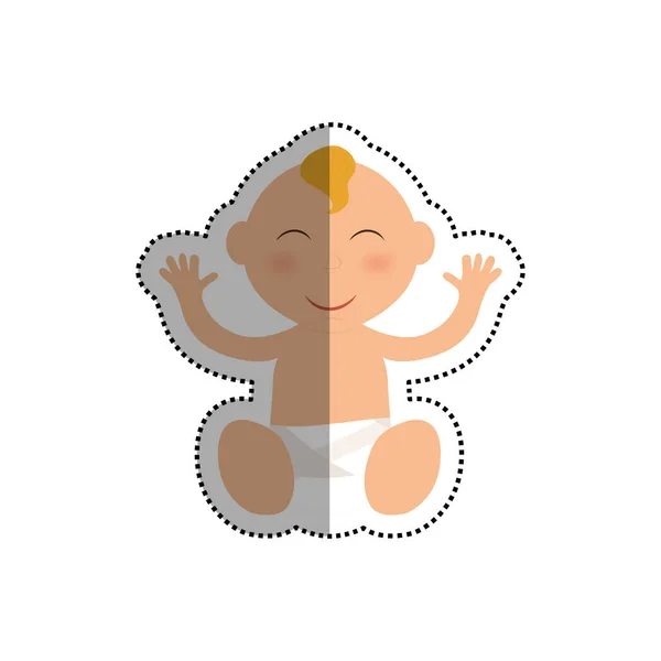 Petit bébé dessin animé — Image vectorielle