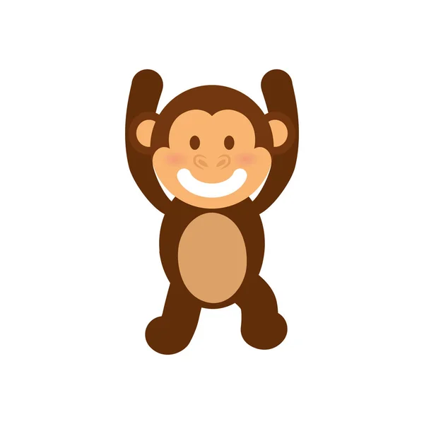 Desenho animado macaco bonito —  Vetores de Stock