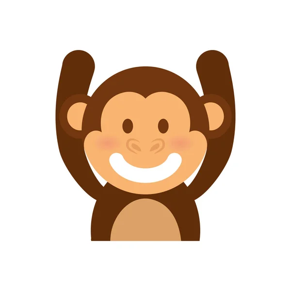 Słodkie małpa kreskówka — Wektor stockowy