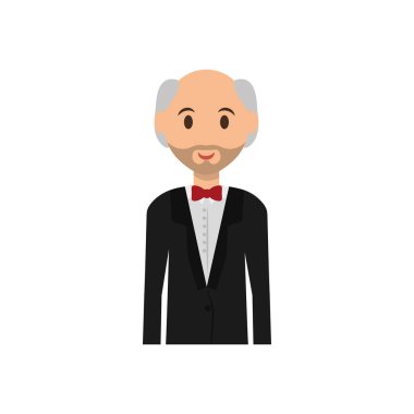 İzole adam çizgi film