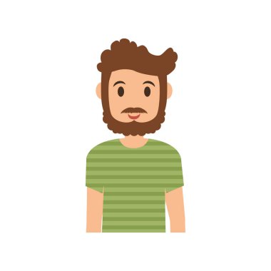 İzole adam çizgi film