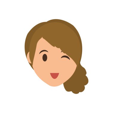 kadın yüz çizgi film