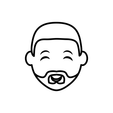 Adamın yüzü karikatür