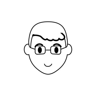 Adamın yüzü karikatür