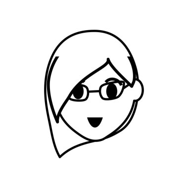 kadın yüz çizgi film