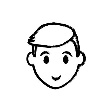 Adamın yüzü karikatür