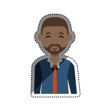 İzole adam çizgi film