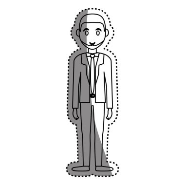 İzole adam çizgi film