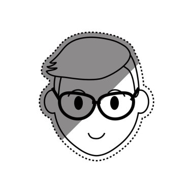 Adamın yüzü karikatür