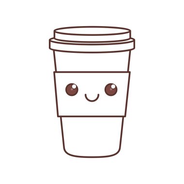 Kawaii plastik bardak kahve içecek taşınabilir kap