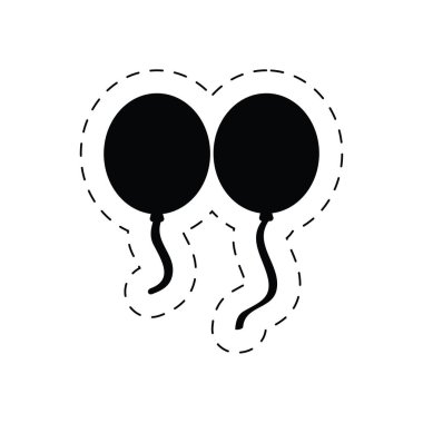 Balon parti dekoratif unsur piktogram