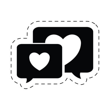 kabarcık speechs kalp aşk mesaj sembol