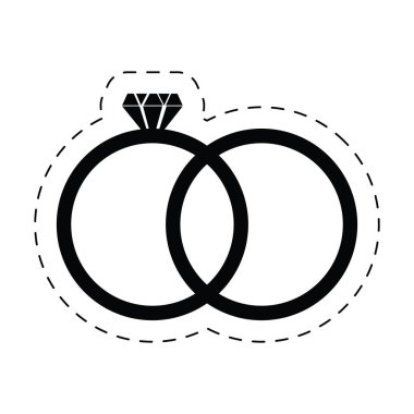 Alyans Pırlanta lüks piktogram