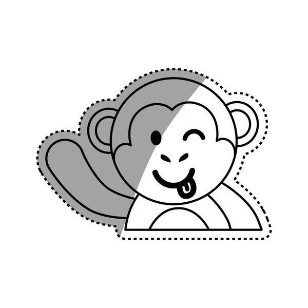 Cute monkey cartoon — Stock Vector