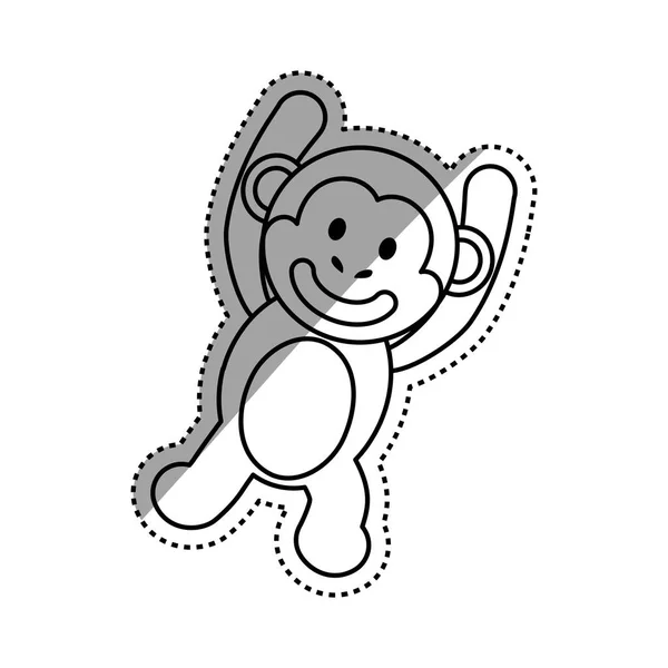 Cute monkey cartoon — Stock Vector