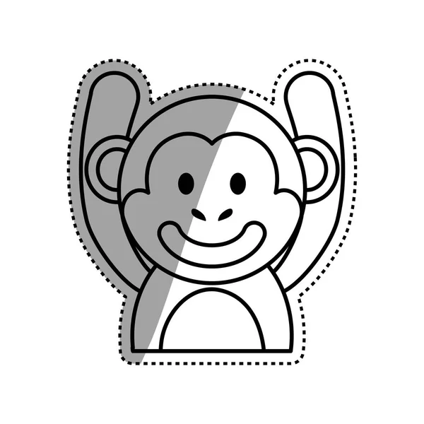 Cute monkey cartoon — Stock Vector