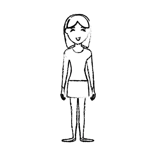 Mujer dibujos animados aislado — Vector de stock