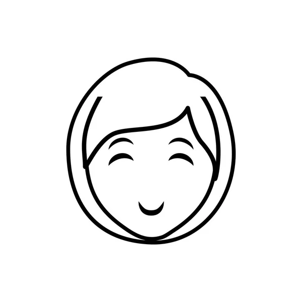 Femme visage dessin animé — Image vectorielle