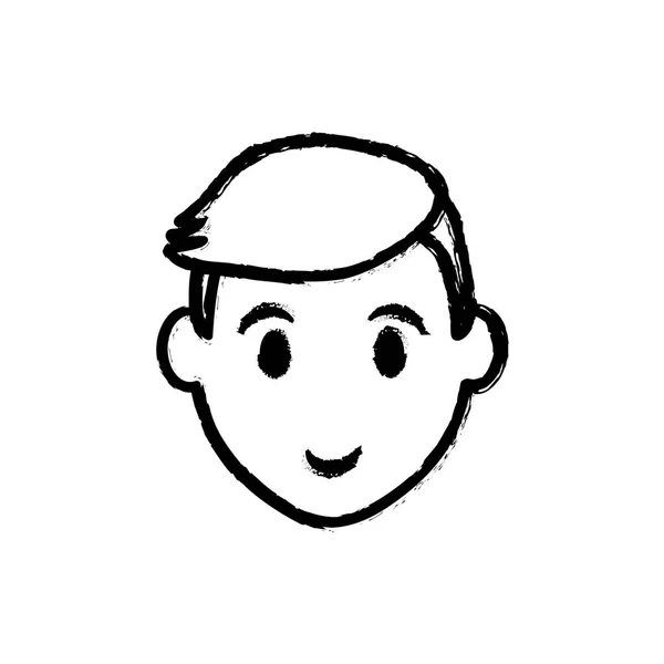 Hombre cara de dibujos animados — Vector de stock