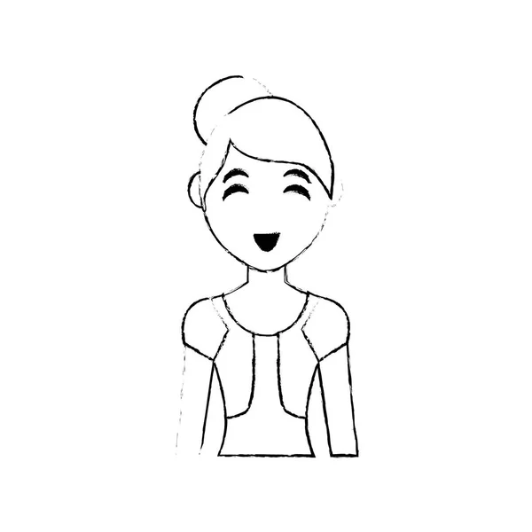 Femme dessin animé isolé — Image vectorielle
