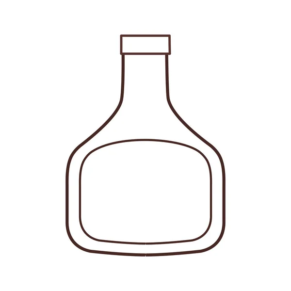 Bottle plastic ingredient cooking restaurant thin line — Stock Vector