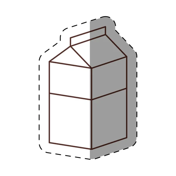 Caja de cartón jugo de leche línea de corte — Vector de stock