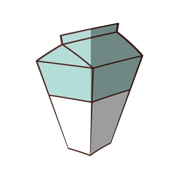 Boîte carton lait jus ombre — Image vectorielle