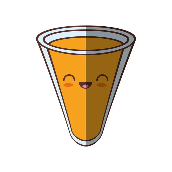 Vaso de copa kawaii beber sombra jugosa — Vector de stock