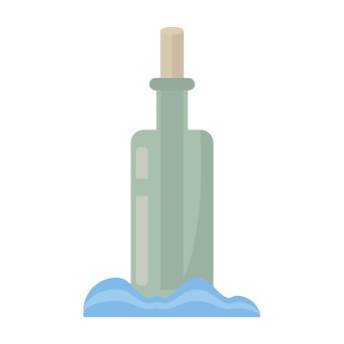 ileti mektup su şişesiyle