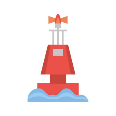 Kırmızı marker şamandıra okyanus ışık gezinti