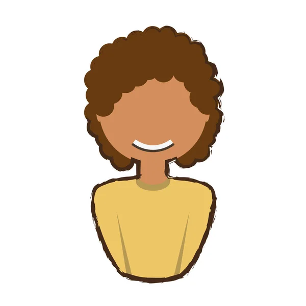 Personer kvinna profil ikonbild — Stock vektor
