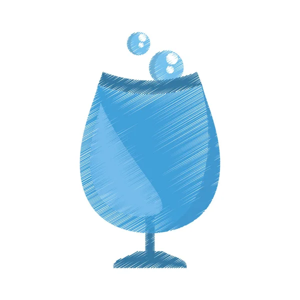 Vin de fête avec bulles icône image — Image vectorielle