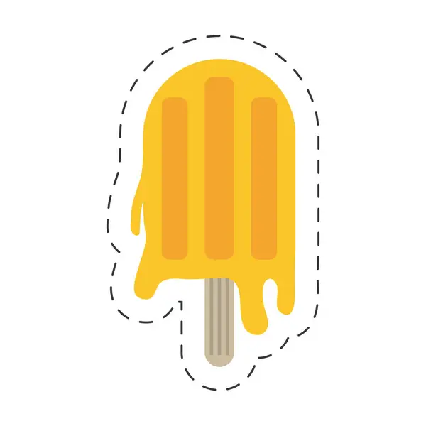 Obrázek ikony pomerančovou zmrzlinu — Stockový vektor