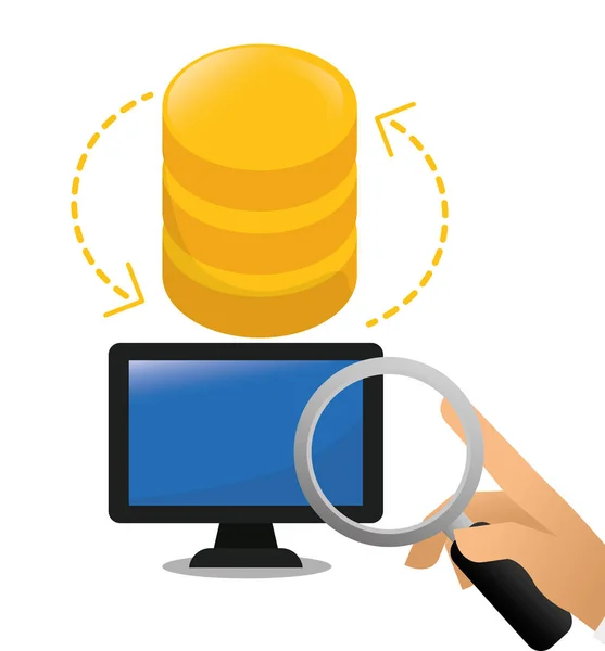 Database storage computer icon image — Stock Vector